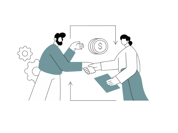 two people shaking hands